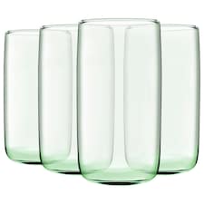 Pasabahce Aware Iconic Recycled Highball Glasses - 365ml - Green - Pack of 4