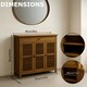 image 10 of Large 4 Tier Wooden Shoe Storage Cabinet Organiser Brown Brown | One Size