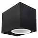 image 2 of First Choice Lighting Set of 6 Falmouth Black Downwards Outdoor IP44 Wall Light Black | Clear