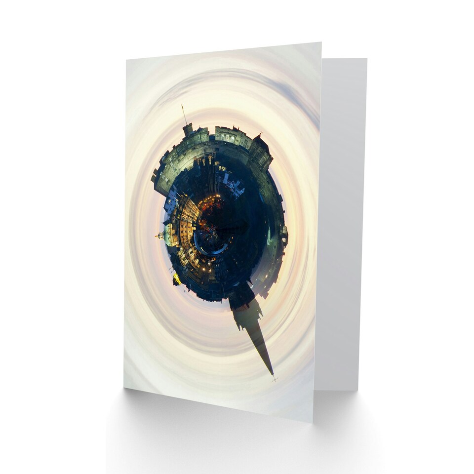 image 1 of Photo Small World Skyline Edinburgh Scotland Scottish Scotland Card
