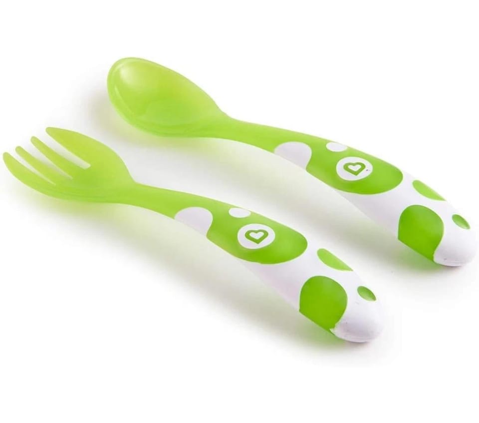 image 1 of Munchkin Baby Feeding Multi Forks and Spoons Scoop Soft Tip Travel Trening 12m+
