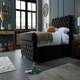 image 2 of Veneta Plush Black Super King Bed Frame - Black