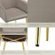 image 5 of Dining Chair Avane - velvet look, padded armchair, high backrest and high armrests - Set of 4 Grey | Taupe