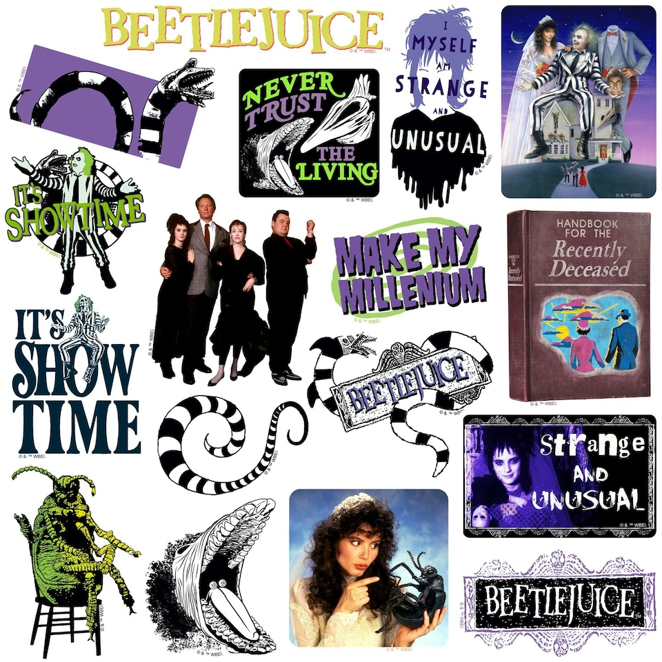 image 1 of Beetlejuice Deluxe Stickers (Pack of 50) - Multicoloured - One Size (UTTV19540)