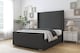image 2 of Sloomy Devonshire Graphite Dumfries Bed Frame With 50"  Upholstered Wingback Headboard 4'6 Double
