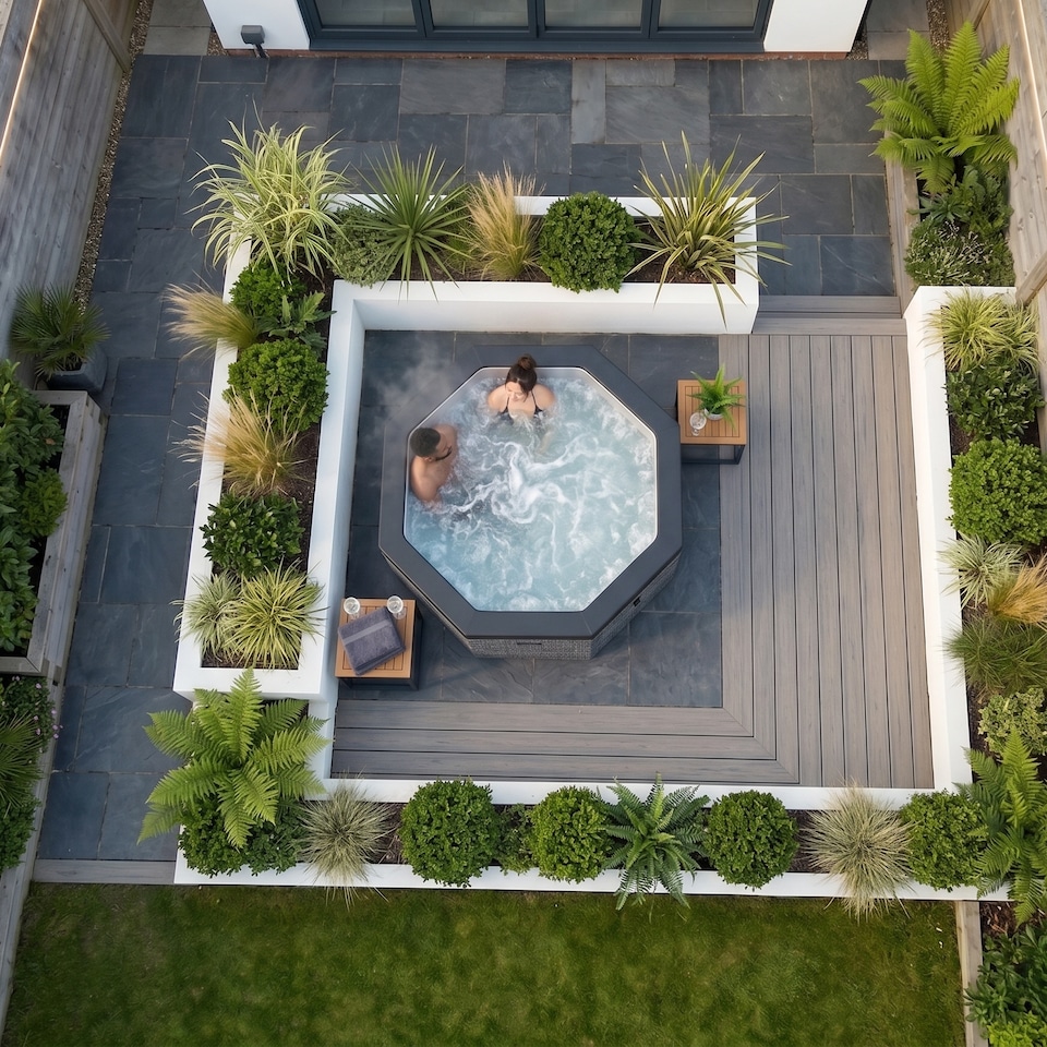 image 1 of Wave Como 6 Person Eco Foam Hot Tub, EnergySave Bundle, Flint Grey