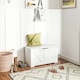 image 2 of HOMCOM Storage Trunk for Living Room, with Safety Hinges, 80cm, White