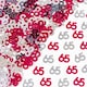 image 1 of 2 Packs of Pink & Silver 65th Confetti (14g)