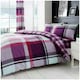 image 1 of VELVETIO Waverly Check Duvet Cover Set Reversible Polycotton Easy Care Beddings Purple | King