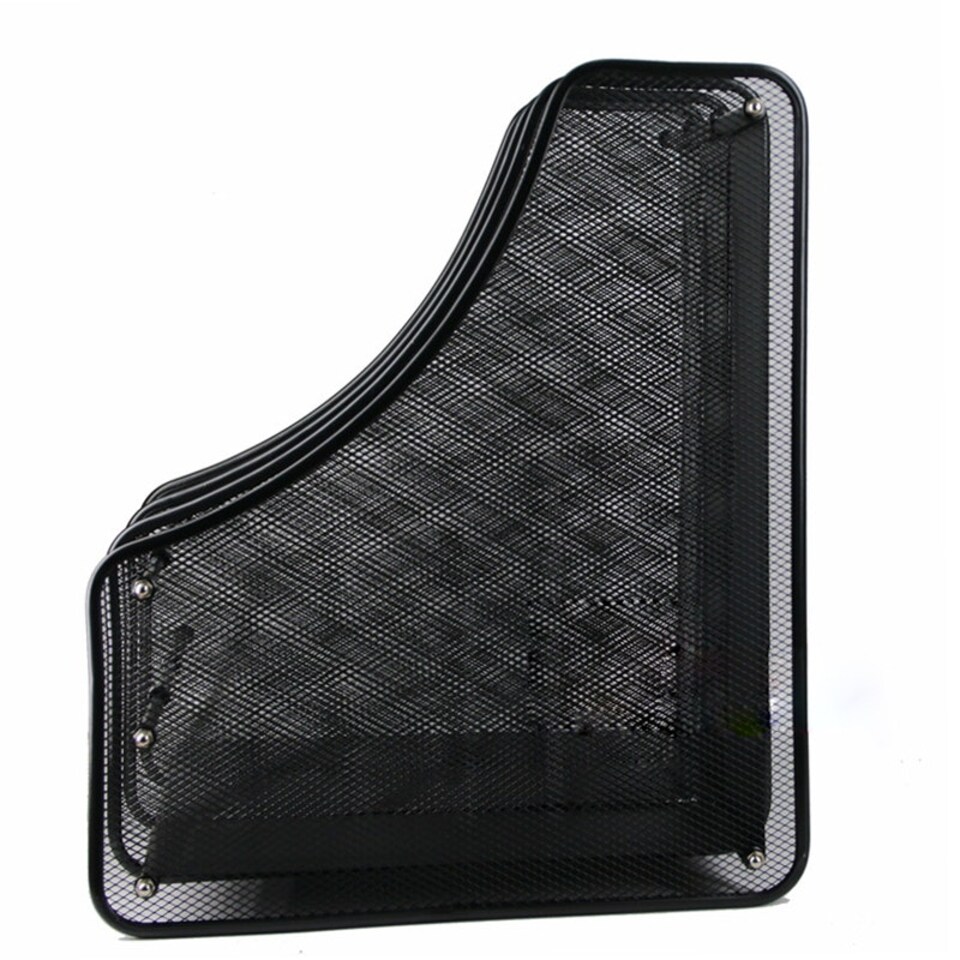 image 1 of 3 Compartment Wire Mesh File Holder