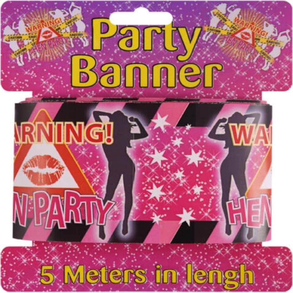 image 1 of 5 x 1 Metre Hen Party Banner Pink