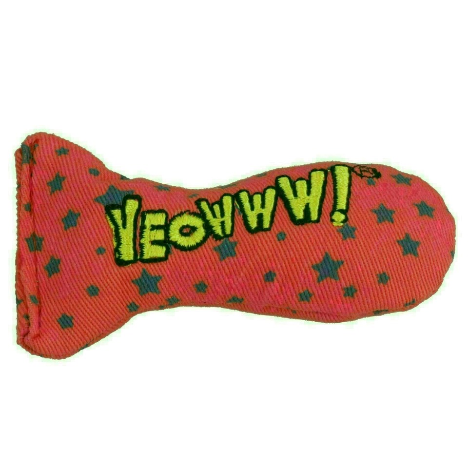 image 1 of 1 Yeow Interactive Small Cat Kitten Stinkie Stars Fish With Catnip Toy Play Cat Gift