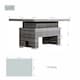 image 6 of Direct Wicker Outdoor Garden Rattan Rising Table with 5mm Clear Tempered Glass Top, Aluminium Frame for Patio, Balcony | Grey