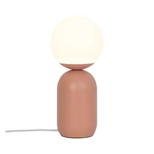 Nordlux Notti Indoor Table Lamp Red Metal E14 Hand Blown Glass - Mains Powered, IP20 | Red | Terracotta