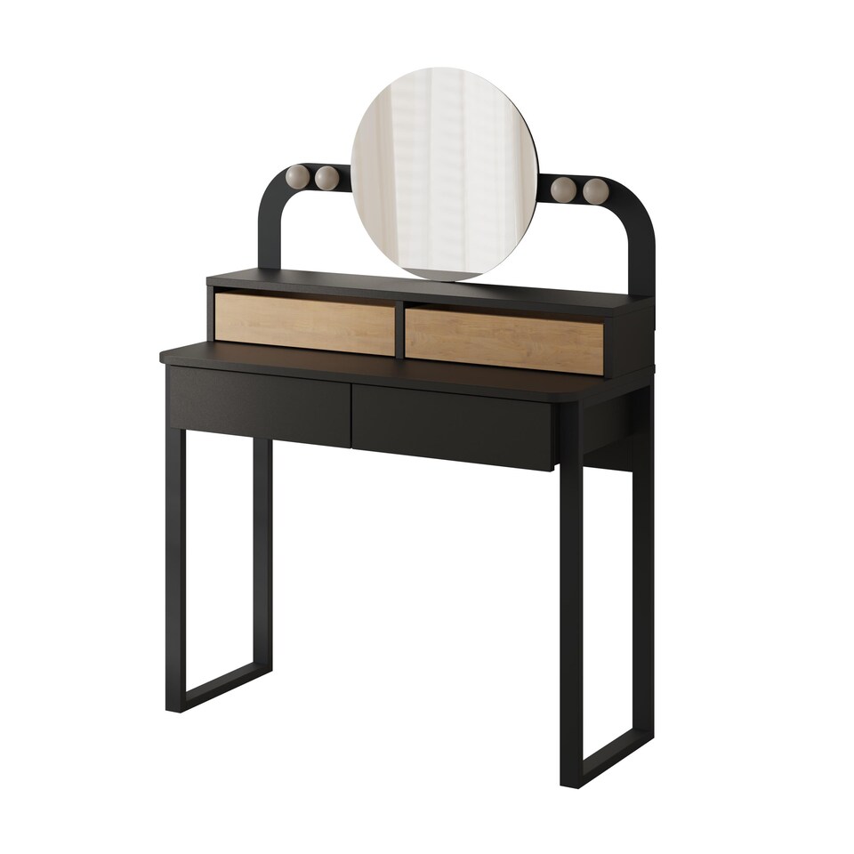 image 1 of Decortie Lora Dressing Table 96x40x132cm Black