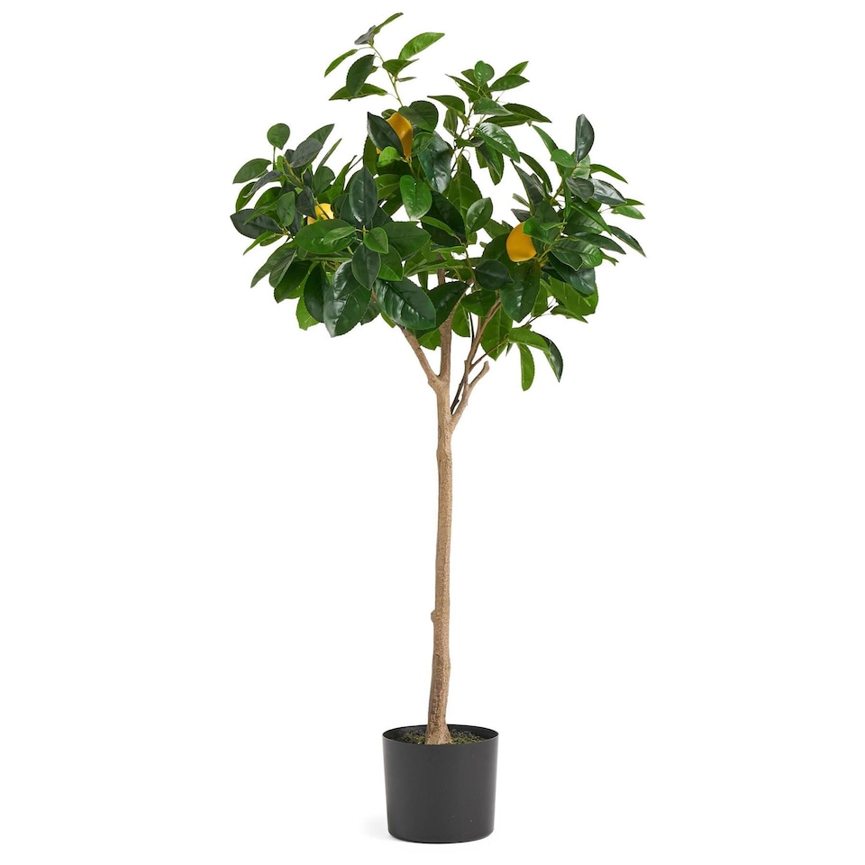 image 1 of Large Lemon Tree Artificial 120cm Premium Plant | Green | 4ft