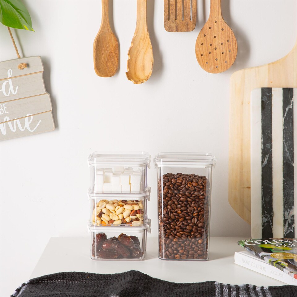 image 1 of Argon Tableware 4 Piece Food Storage Containers Set - 2 Sizes - White