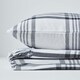 image 5 of Homescapes White and Black Tartan Check Sofa and Bed Throw - 150 x 200 cm | White