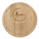 image 2 of Personalised Mum Round Wooden Chopping Heart Brown