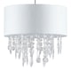 image 6 of Large 40cm Easy Fit Shade Textured White Silver Fleck Acrylic Droplets | White | Clear | Large | 1