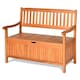 image 1 of COSTWAY Multifunctional Patio Storage Bench W/ Liner Brown