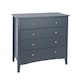 image 5 of Como 4 Drawer Chest of Drawers - Shaker Style Bedroom Storage Cabinet with Compact Design | Blue | Blue | 1