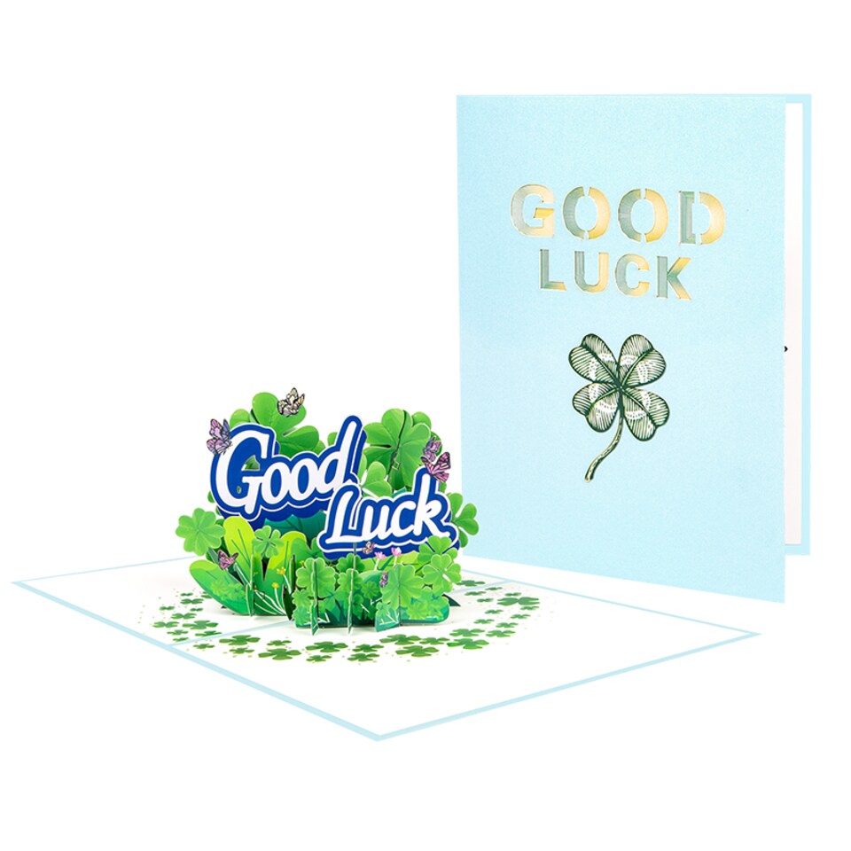 image 1 of Petals of Positivity 3D Pop Up Good Luck Card