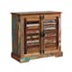 image 1 of Coastal 2 Door Sideboard - Wood - L40 x W78 x H75 cm Brown