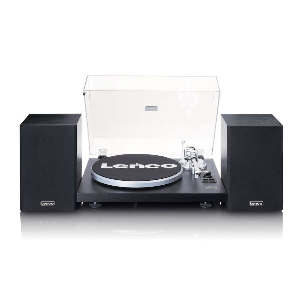image 1 of LENCO LS-500BK - Record player with built-in amplifier and Bluetooth plus 2 external speakers - Black