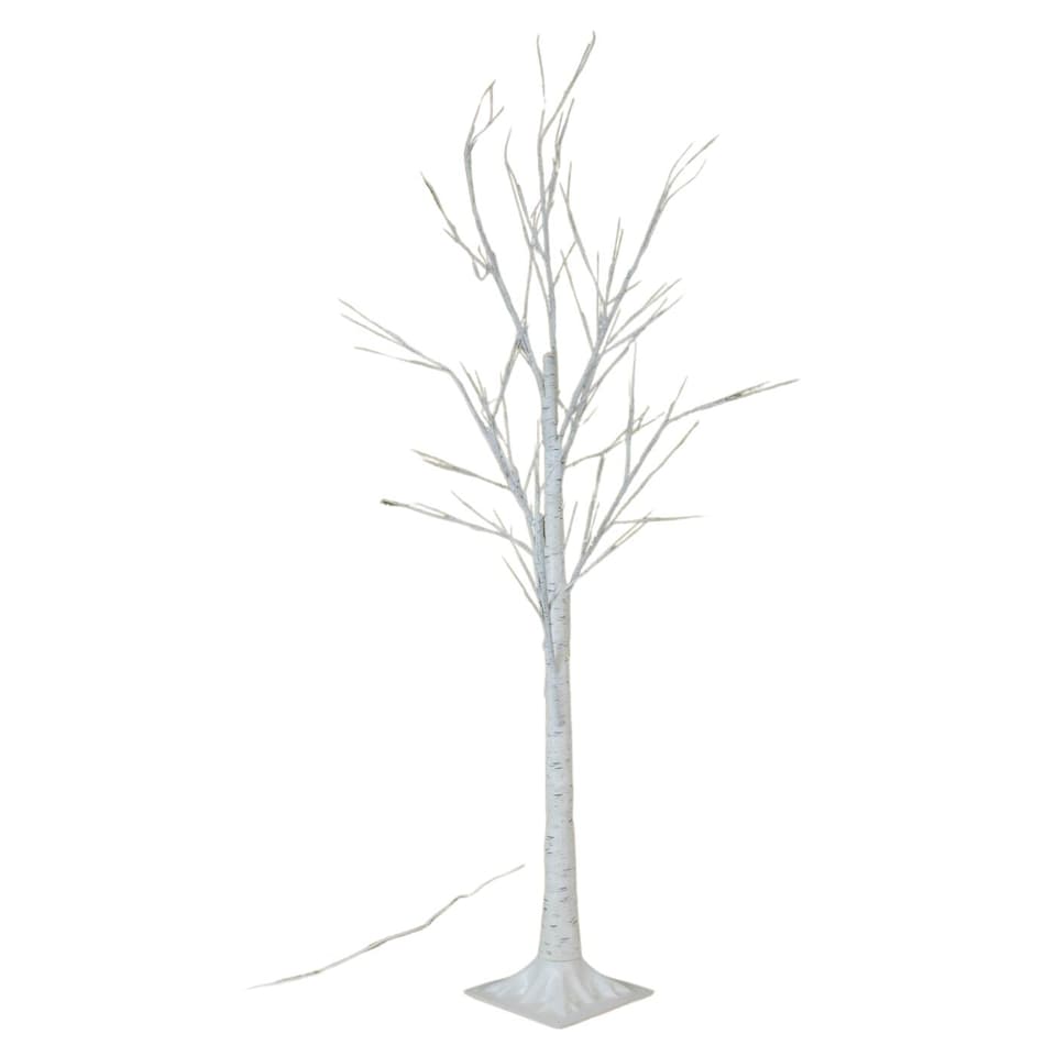 image 1 of 2.4m (8ft) Indoor Outdoor Christmas Lit Birch Tree with 136 Warm White LEDs