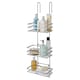 image 1 of House of Home Shower Caddy 3 Tier Bathroom Storage Organiser Over The Door Silver | Silver