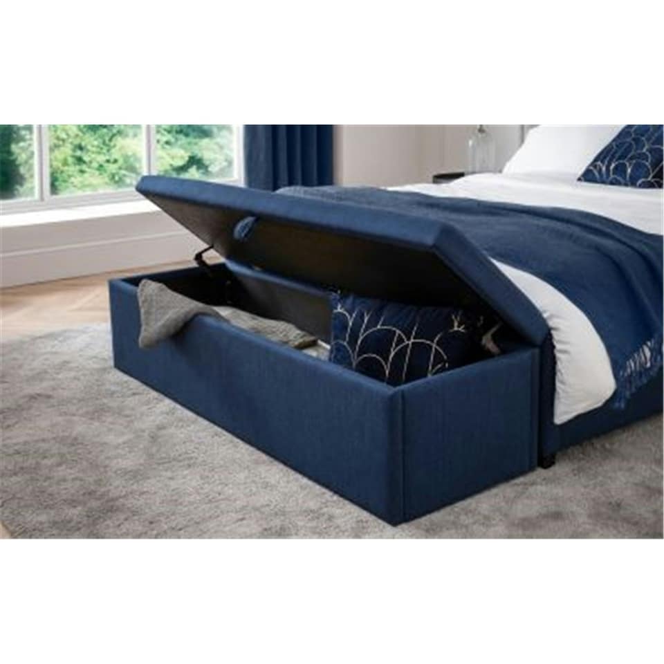 image 1 of Premium Ocean Blue Fabric Blanket Box