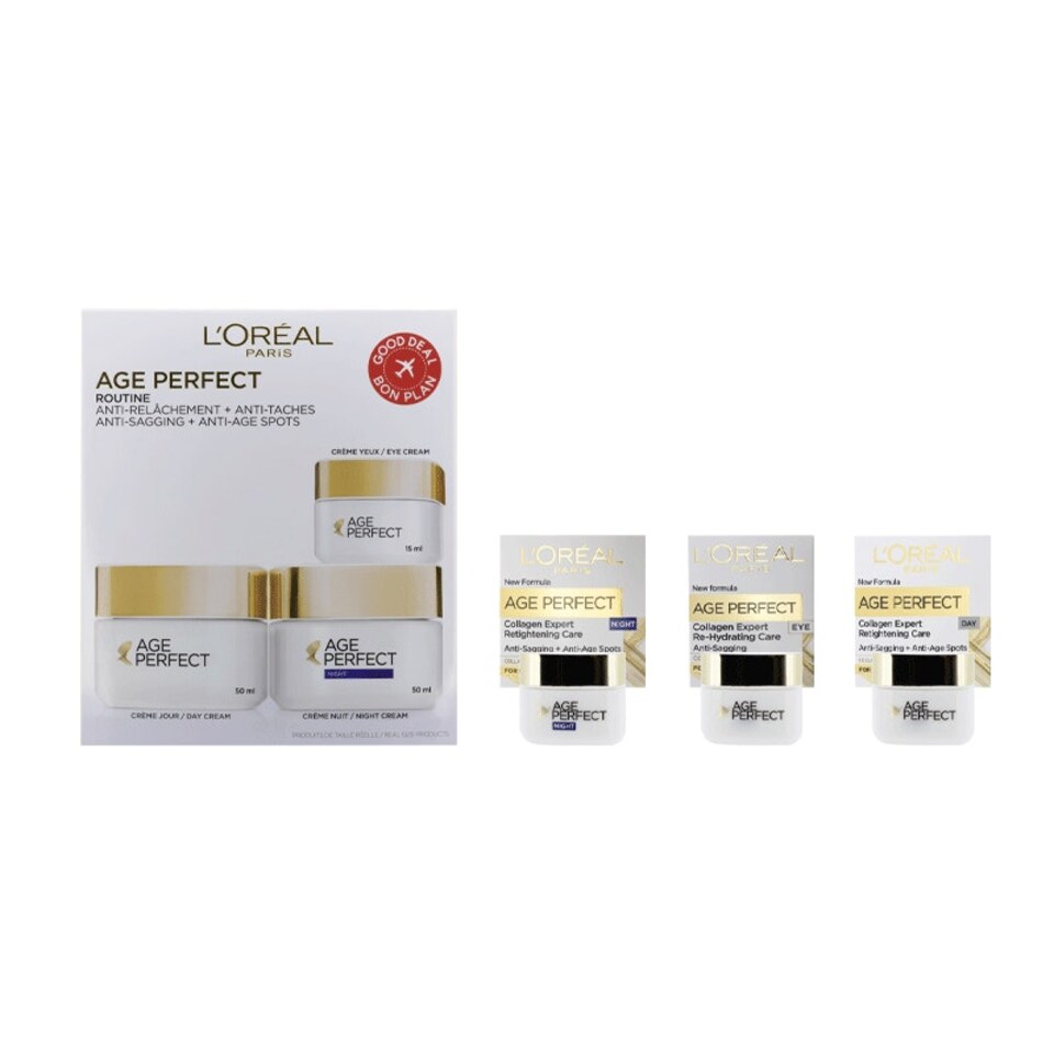 image 1 of L'Oreal Age Perfect Day Night Eye Cream Skincare Set