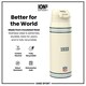 image 5 of NFL x Sports, Vacuum Insulated Steel Bottle, Series, 750ml (24oz) | Cream | NFL Throwback Eagles | One Size