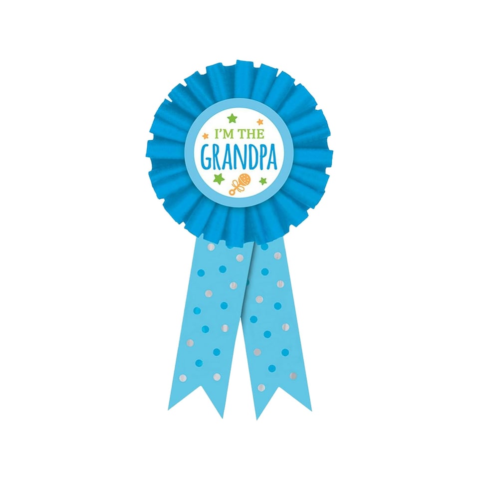 Amscan I´m The Grandpa Cardstock Award Ribbon - Blue - One Size