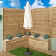 image 3 of Samuel Alexander 2.7m Outdoor Wooden Garden Parasol Sun Shade with Carry Bag in Cream
