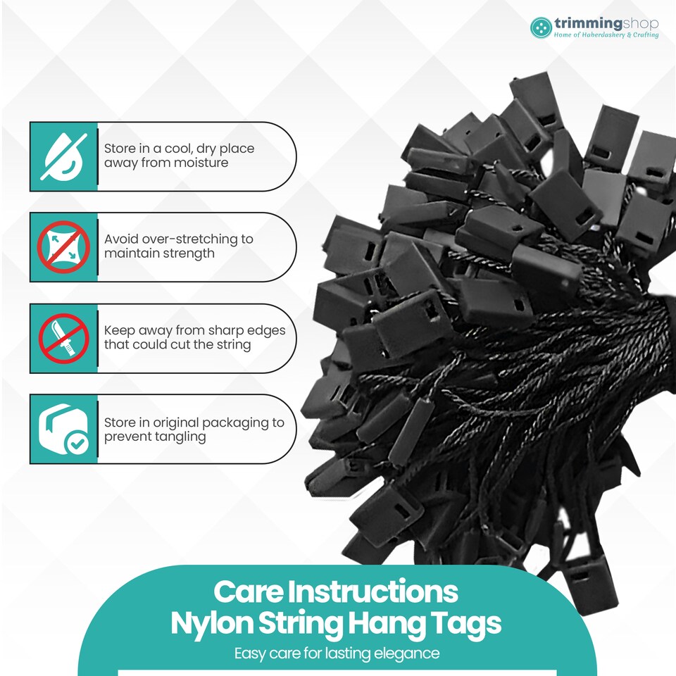image 1 of 7 Inch Plastic String Tags, Nylon Label Snap Lock - 100pcs