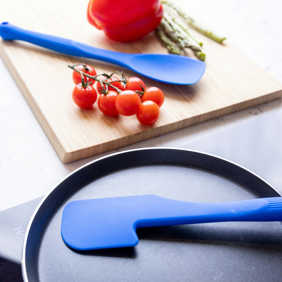 image 1 of Colourworks Silicone Kitchen Spatula Blue 28cm