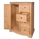 image 2 of Mercers Furniture Corona Tallboy 1 Door 4 Drawer Wardrobe Small Robe Children's Solid Wood Pine Wooden with Mexican Styling