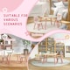 image 5 of ZONEKIZ Kids Table and Chairs, Children Desk with Two Chairs, Three Piece 
