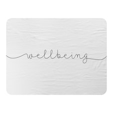 Text Wellbeing Designer Blanket | Multi