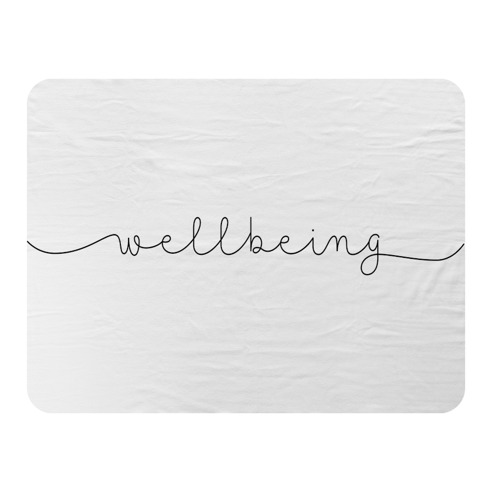 image 1 of Text Wellbeing Designer Blanket | Multi
