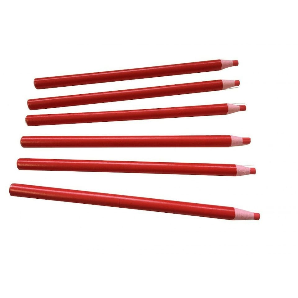 image 1 of Pack of 12 Red Chinagraph Pencils by Janrax - Peel Off China Markers