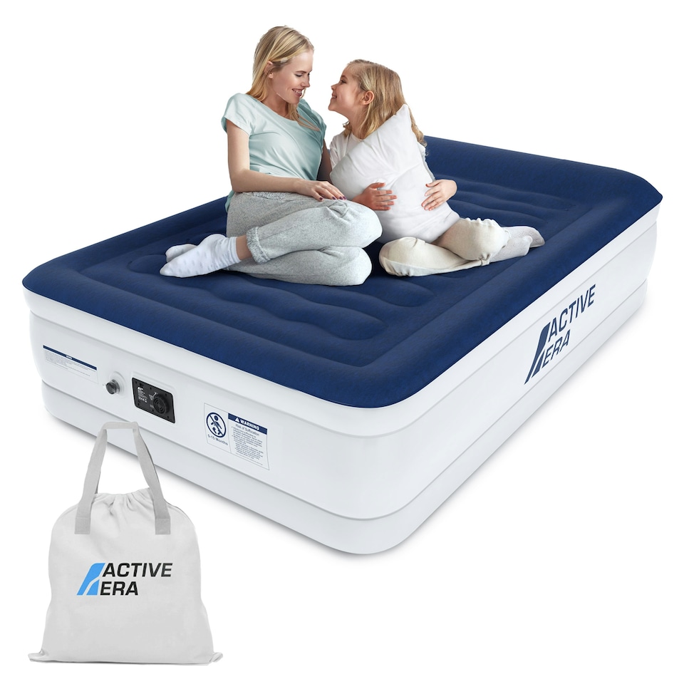image 1 of Active Era Double Size Comfort Plus Air Bed – Navy/White