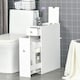image 7 of HOMCOM Slim Floor Cabinet Narrow Wooden Storage with Drawers Bathroom White