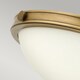 image 2 of Collier 2 Light Small Ceiling Flush Light Brass, E27