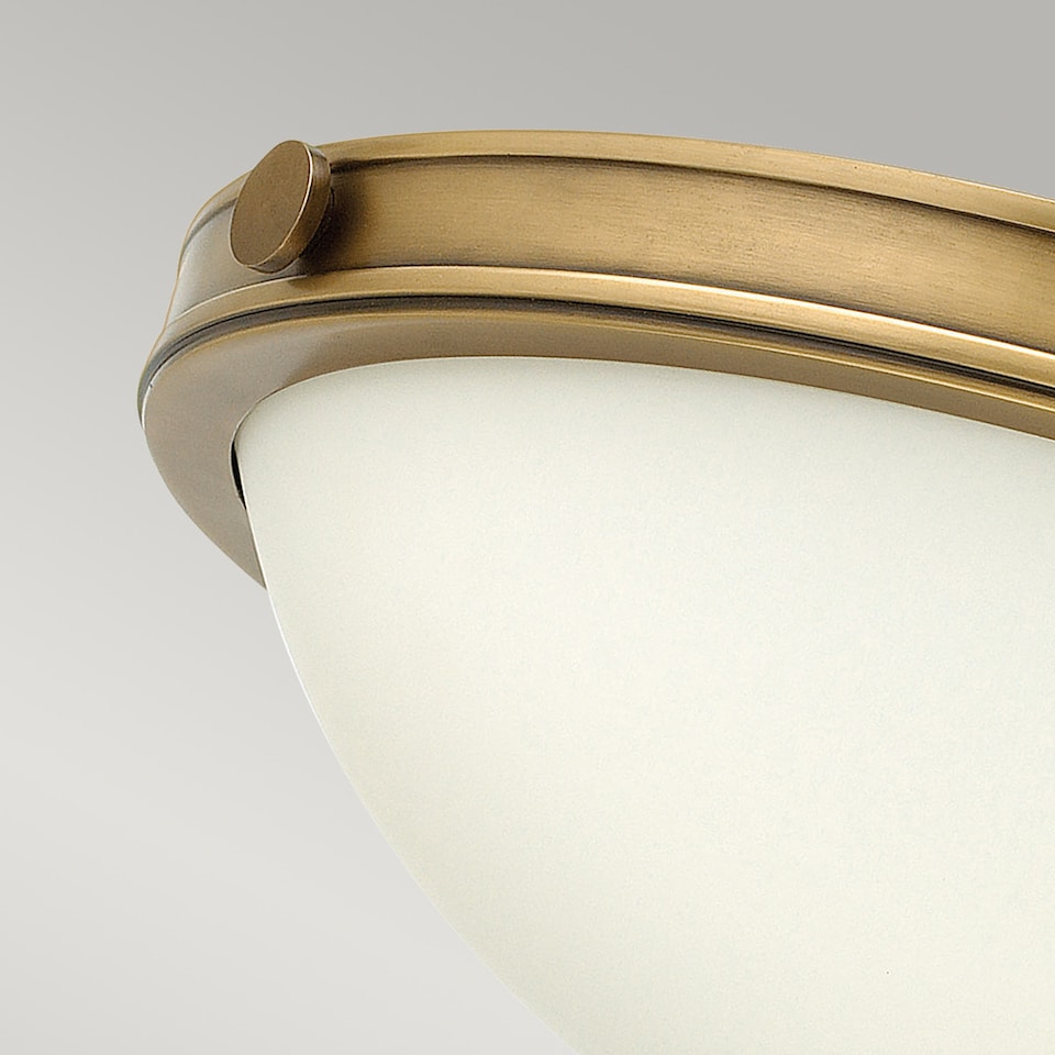 image 1 of Collier 2 Light Small Ceiling Flush Light Brass, E27
