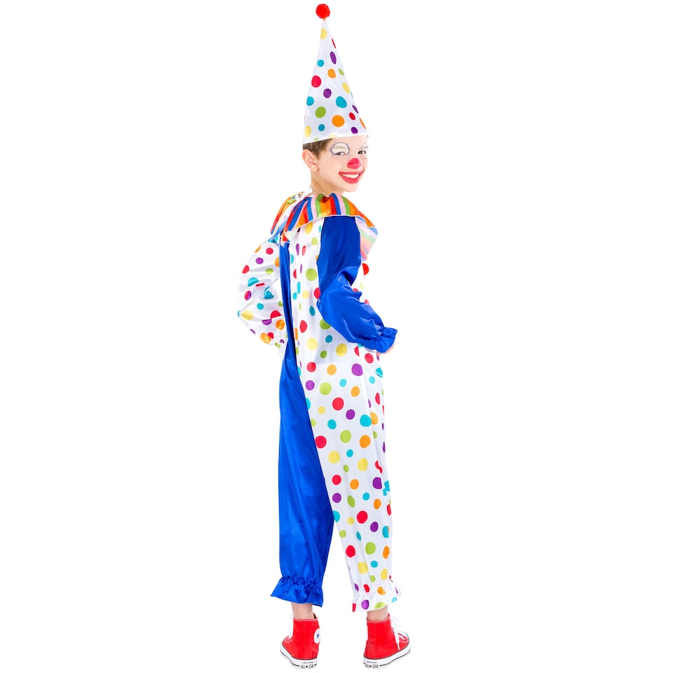 image 1 of Childrens and Teens Jux the Clown Costume | Blue | blue | 9-10 years | 1