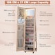 image 7 of COSTWAY 3-in-1 Jewelry Cabinet 360° Swivel Mirror Jewelry Armoire-Natural