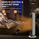 image 8 of HOMCOM 2200W Ceramic Heater for Home with Remote Control, 12H Timer, Silver